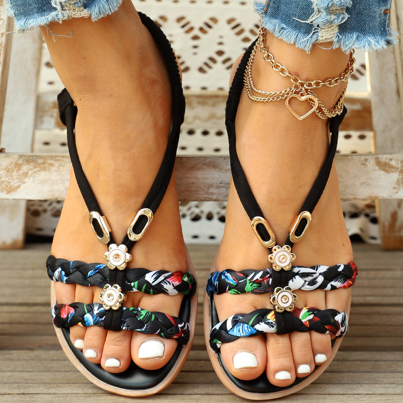 Women's Ethnic Style Soft Sole Sandals