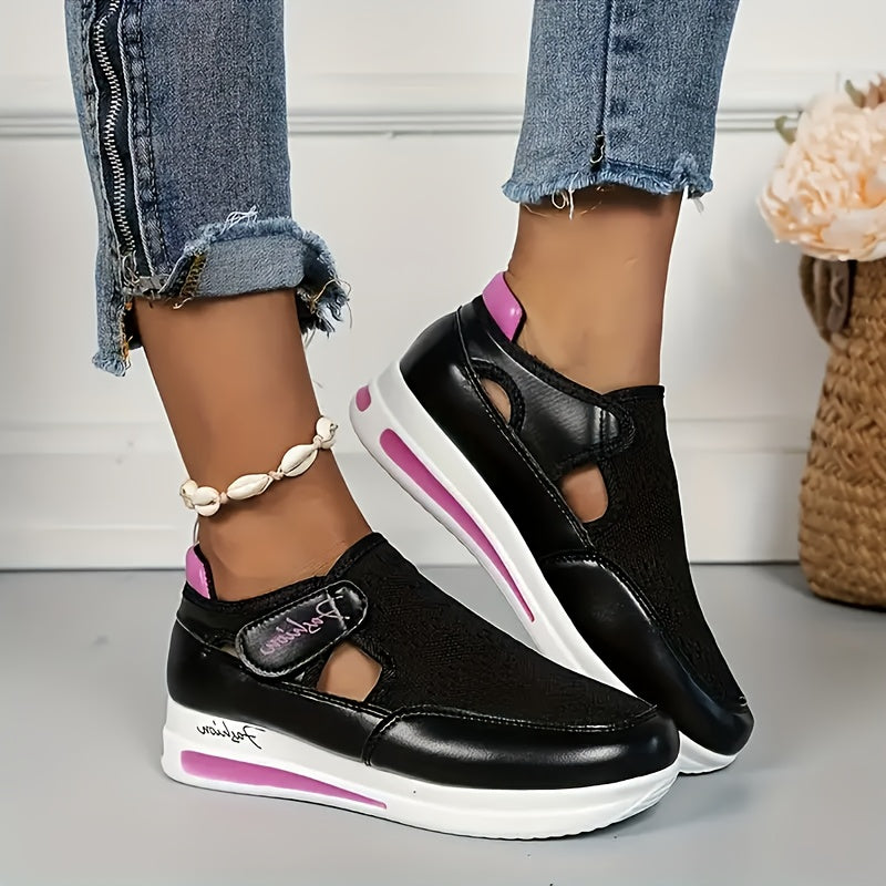 Lightweight and Breathable Thick-Soled Sports Shoes