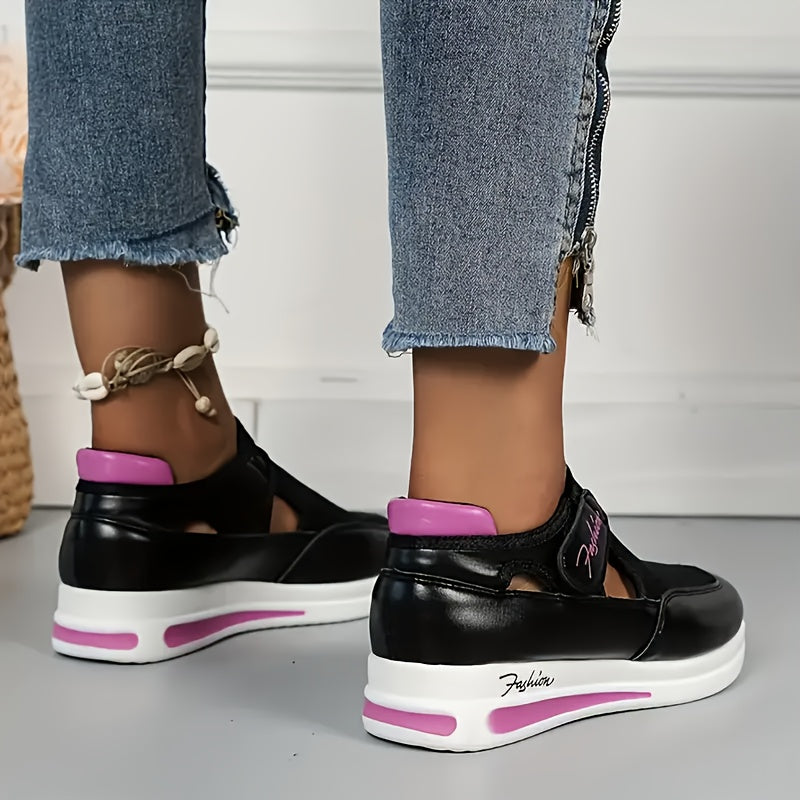 Lightweight and Breathable Thick-Soled Sports Shoes