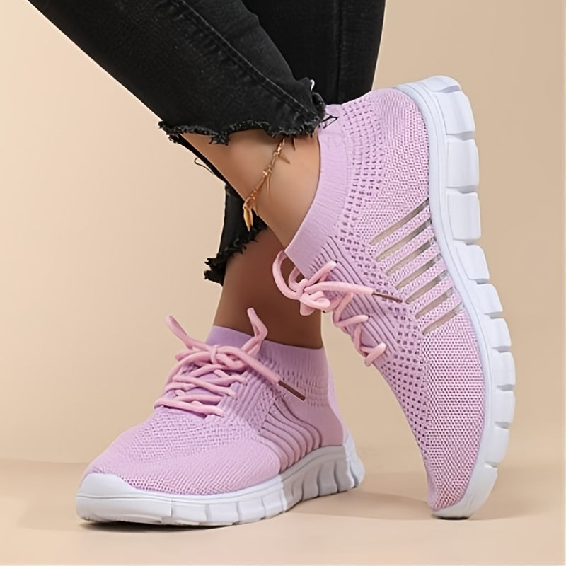 Large size outdoor lightweight breathable running shoes for women