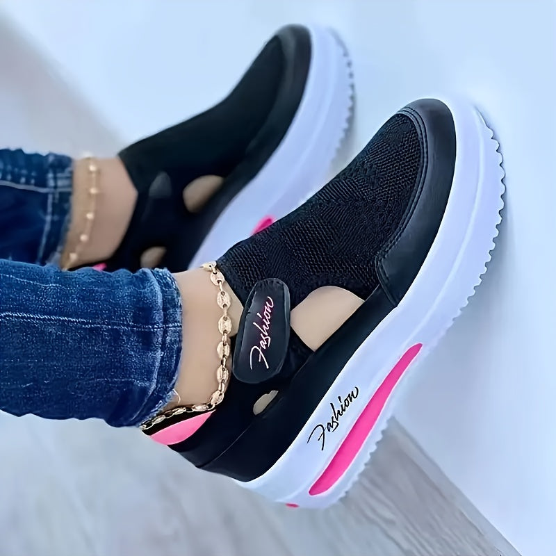 Lightweight and Breathable Thick-Soled Sports Shoes