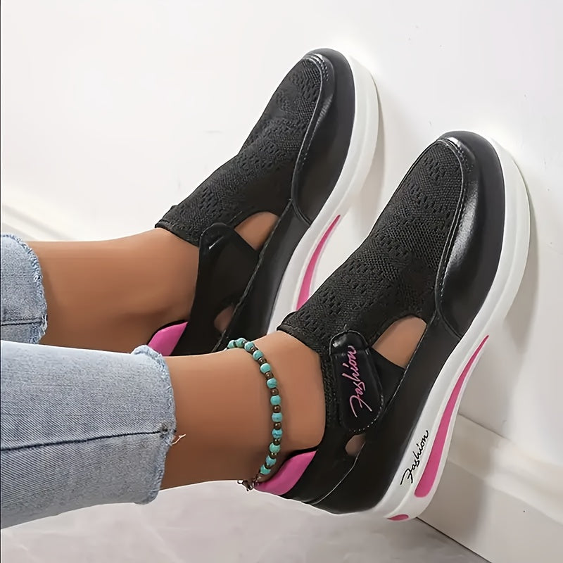 Lightweight and Breathable Thick-Soled Sports Shoes