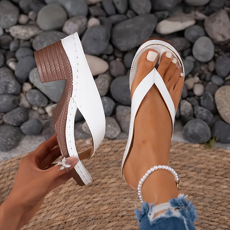 Women's High Heel Flip Flops