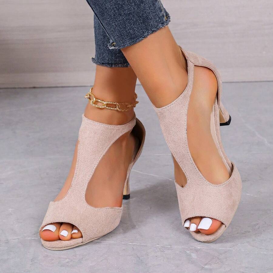 Peep Toe High Heel Sandals For Women