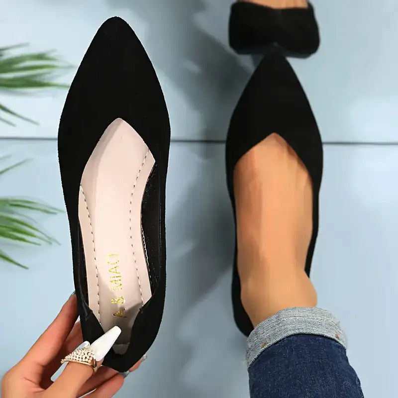 Women's Pointed Toe Retro Flat Shoes