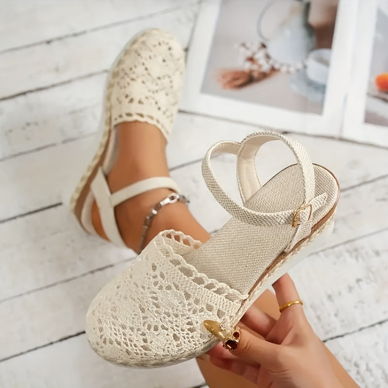Baotou Women's Buckle Strap Wedge Sandals