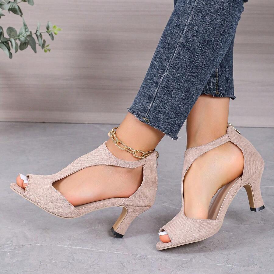 Peep Toe High Heel Sandals For Women