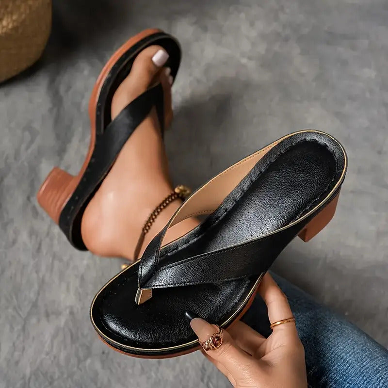 Women's High Heel Flip Flops