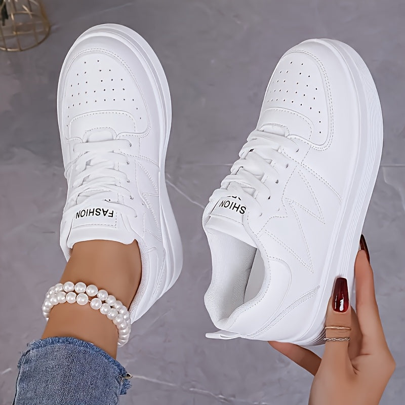 2025 New Women's White Low-Top Sneakers