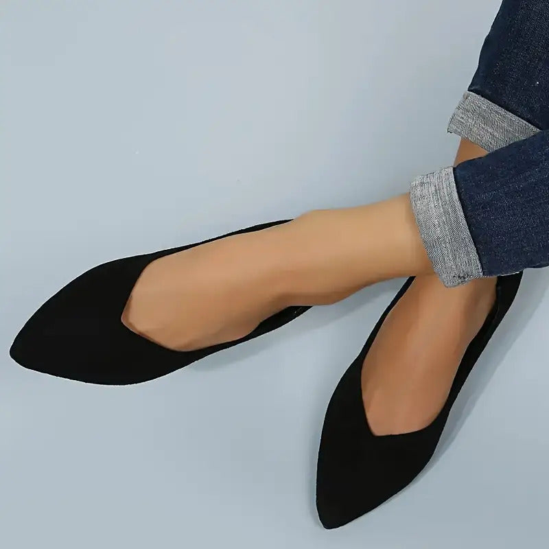 Women's Pointed Toe Retro Flat Shoes