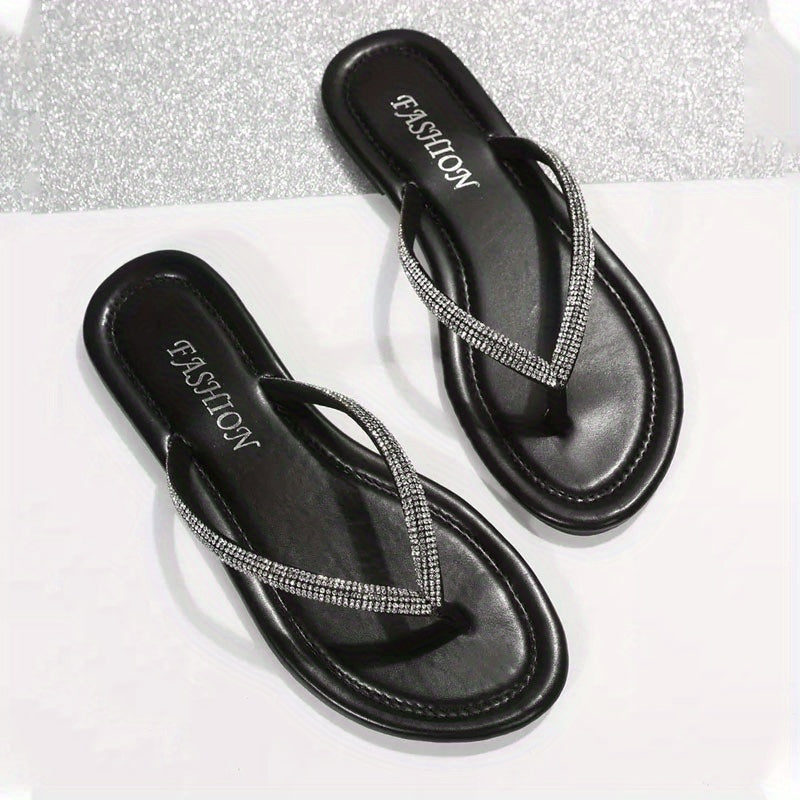 Women's Rhinestone Herringbone Sandals