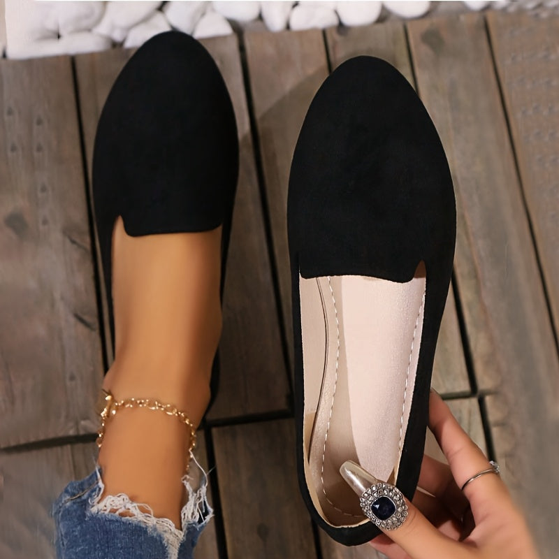 Women's Slip-On Flats - Slip-Resistant Sole