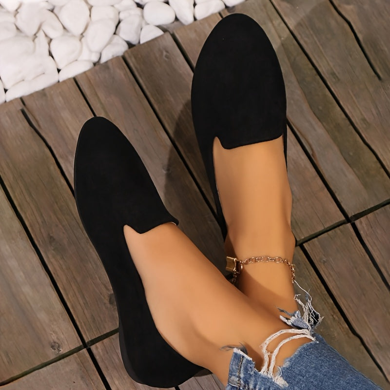 Women's Slip-On Flats - Slip-Resistant Sole