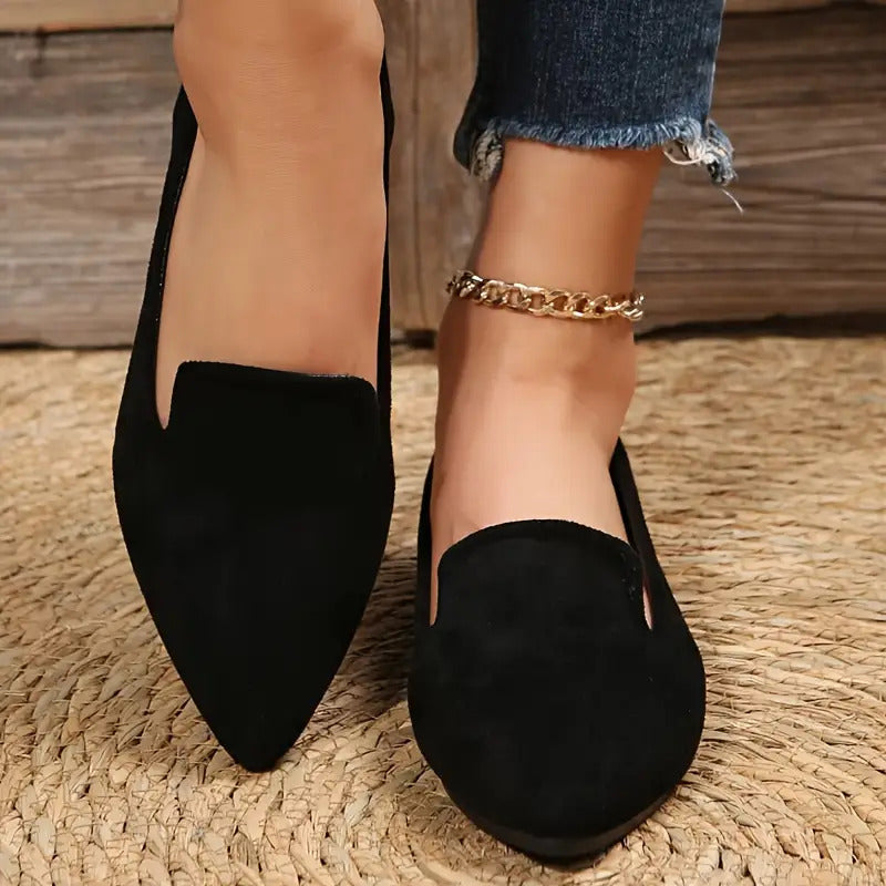 Women's Pointed Toe Retro Flat Shoes