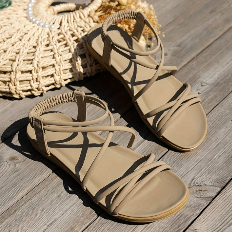 Women's Cross Strap Flat Sandals