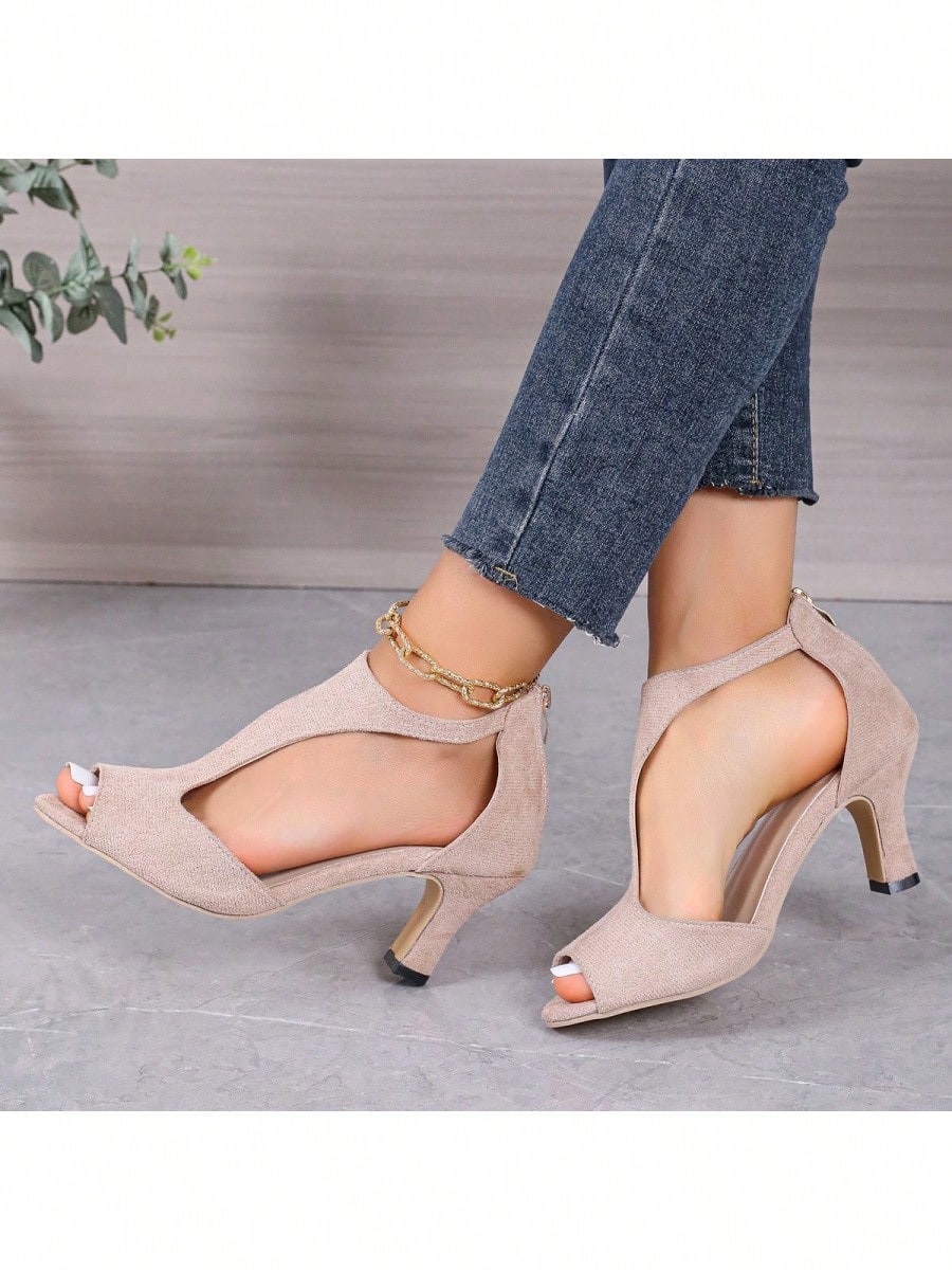 Peep Toe High Heel Sandals For Women