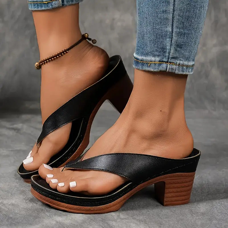 Women's High Heel Flip Flops