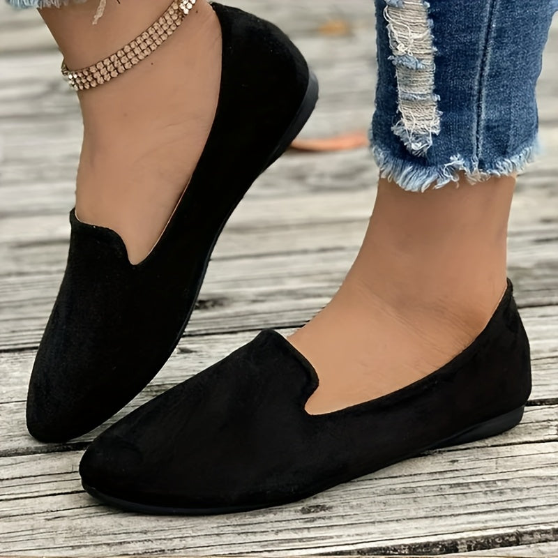 Women's Slip-On Flats - Slip-Resistant Sole