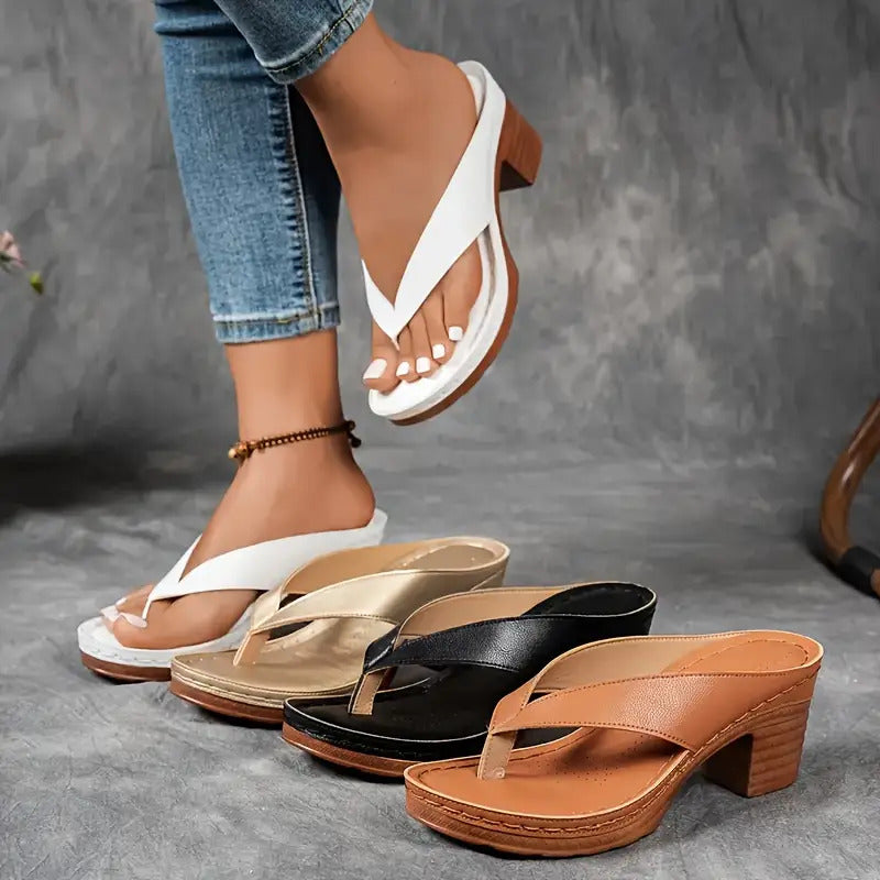 Women's High Heel Flip Flops