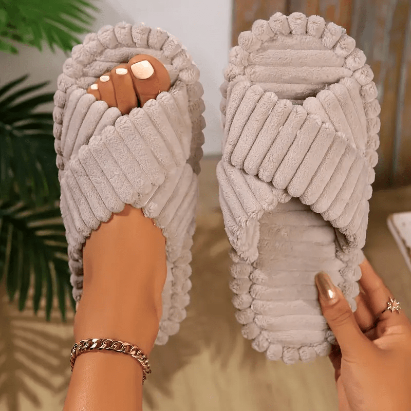Women's Cross Strap Home Slippers