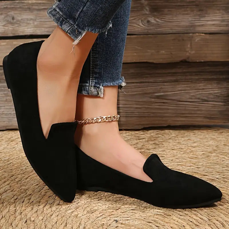 Women's Pointed Toe Retro Flat Shoes