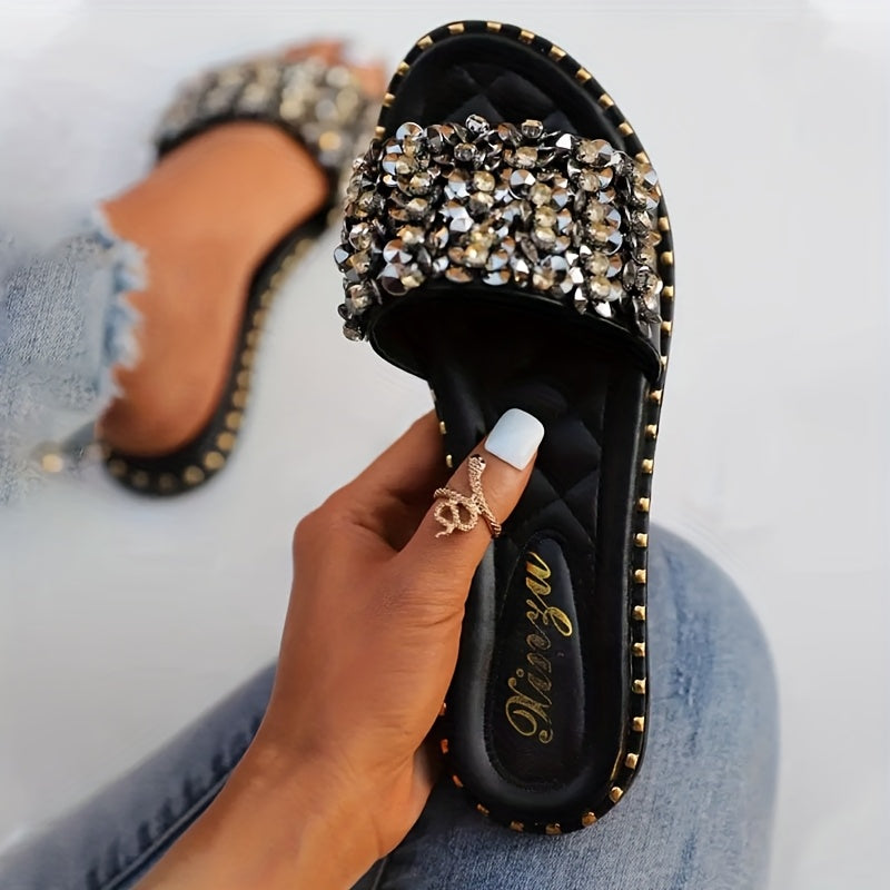 Women's Rhinestone Flat Sandals