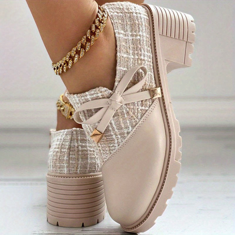 New Elegant Women's Thick-Soled Mid-Heeled  Shoes