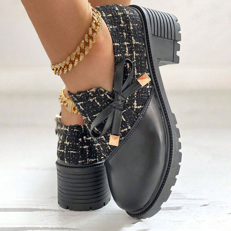 New Elegant Women's Thick-Soled Mid-Heeled  Shoes