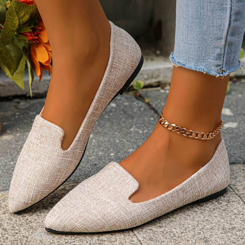 Women's Pointed Toe Retro Flat Shoes